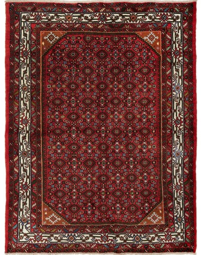 Tappeto Hamadan Persia marrone beige 150x198