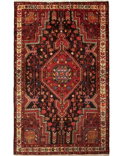 Tappeto Hamadan Persia marrone blu 120x193