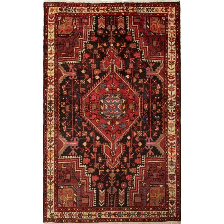 Tappeto Hamadan Persia marrone blu 120x193