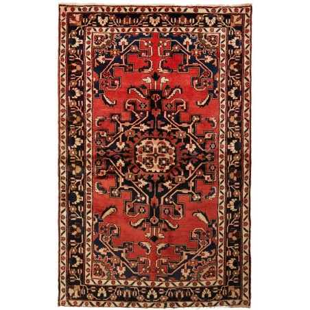 Tappeto Hamadan Persia marrone giallo 132x195