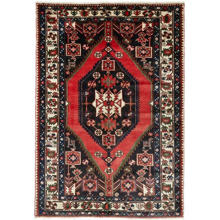 Tappeto Hamadan Persia marrone rosso 142x202