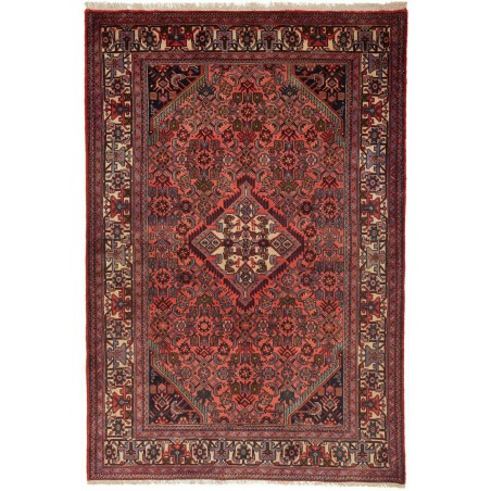 Tappeto Hamadan Persia marrone arancione 130x190