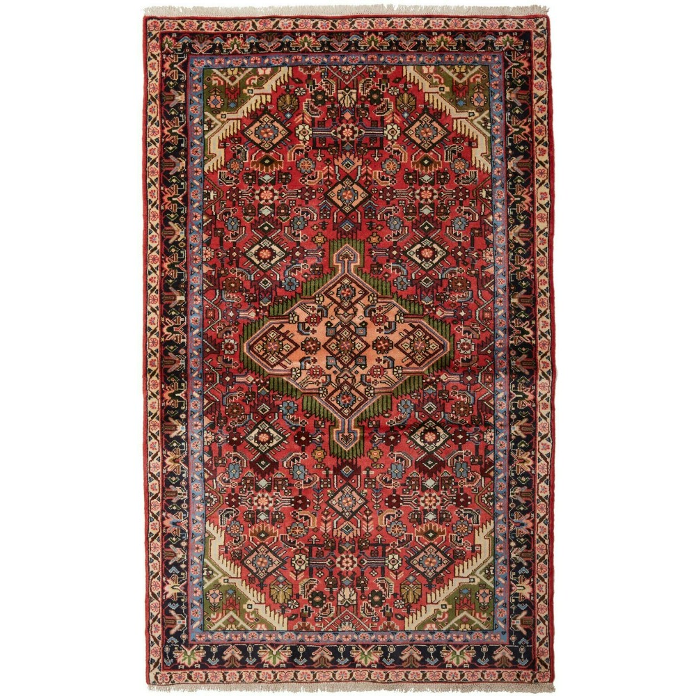 Tappeto Hamadan Persia marrone blu 120x197 Tappeto Hamadan Persia marrone blu 120x197