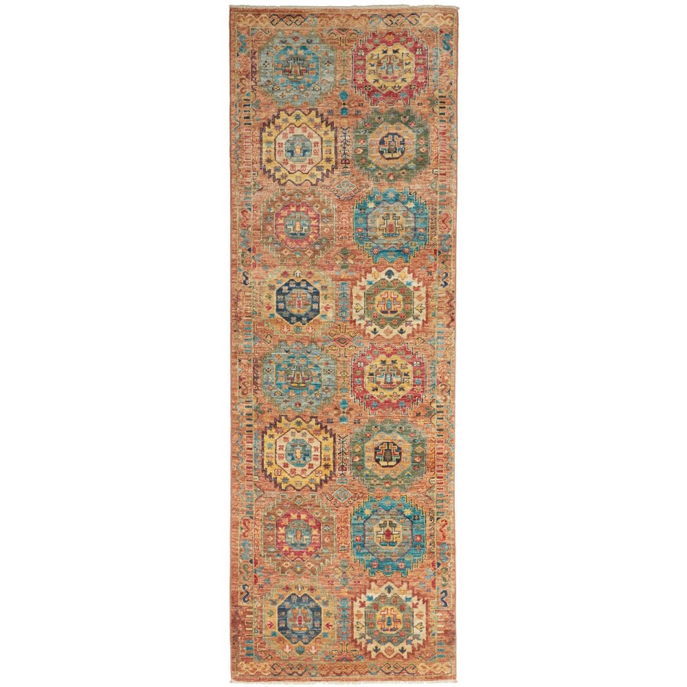 Tappeto Tribal Pakistan marrone 80x240 Tappeto Tribal Pakistan marrone 80x240