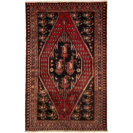 Tappeto Hamadan Persia blu marrone 145x226