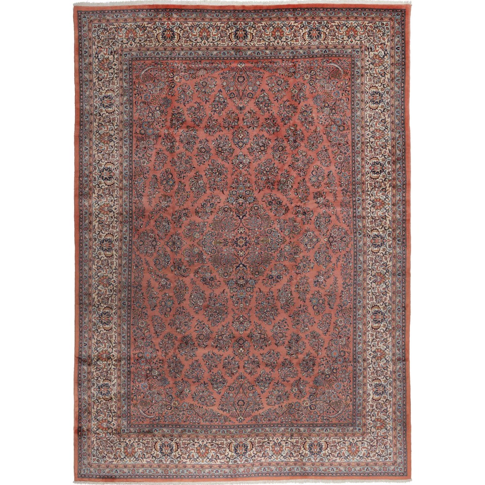 Tappeto Sarough Persia azzurro bianco 338x486