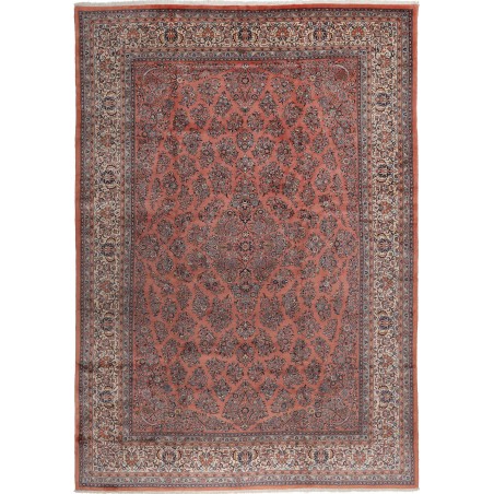 Tappeto Sarough Persia azzurro bianco 338x486