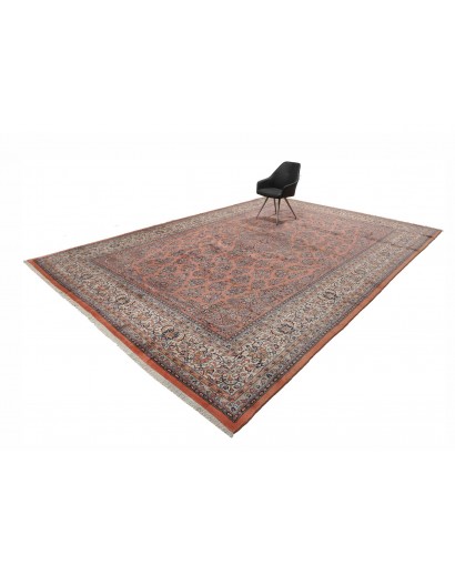 Tappeto Sarough Persia azzurro bianco 338x486