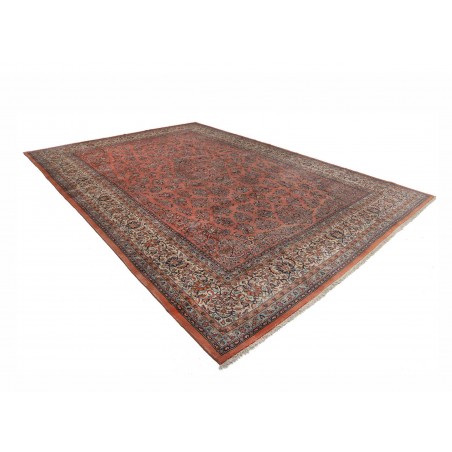 Tappeto Sarough Persia azzurro bianco 338x486