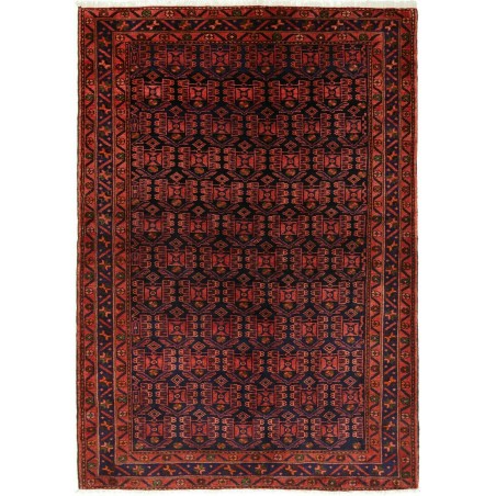 Tappeto Hamadan Persia blu rosso 143x200