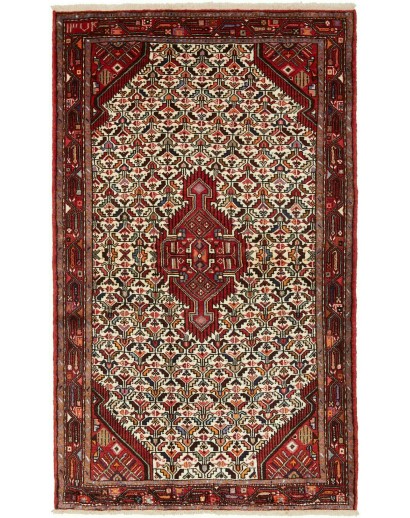 Tappeto Hamadan Persia marrone giallo 128x208