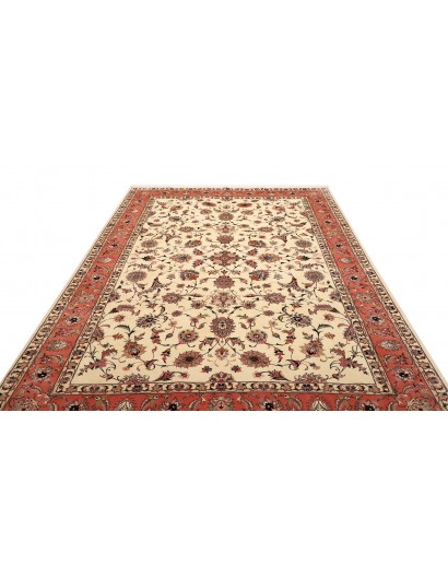 Tappeto Tabriz 50 Raj Persia giallo grigio 202x308