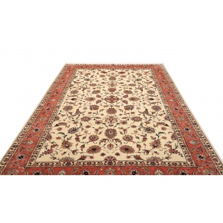 Tappeto Tabriz 50 Raj Persia giallo grigio 202x308