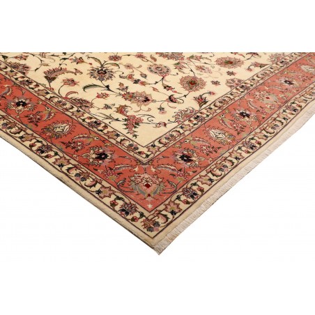 Tappeto Tabriz 50 Raj Persia giallo grigio 202x308