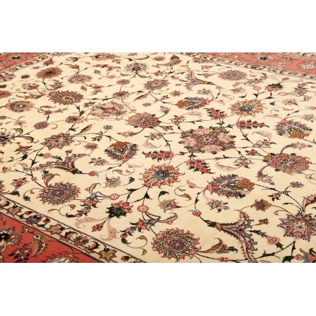 Tappeto Tabriz 50 Raj Persia giallo grigio 202x308