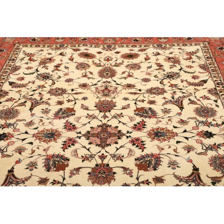 Tappeto Tabriz 50 Raj Persia giallo grigio 202x308