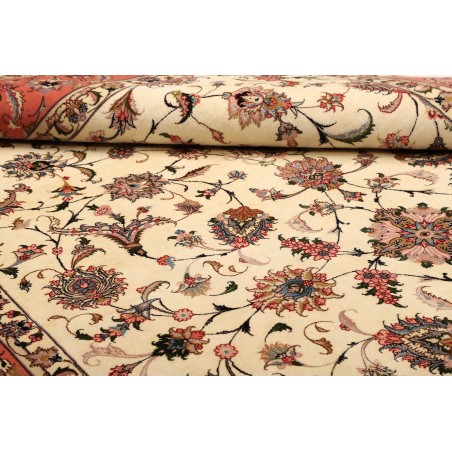 Tappeto Tabriz 50 Raj Persia giallo grigio 202x308