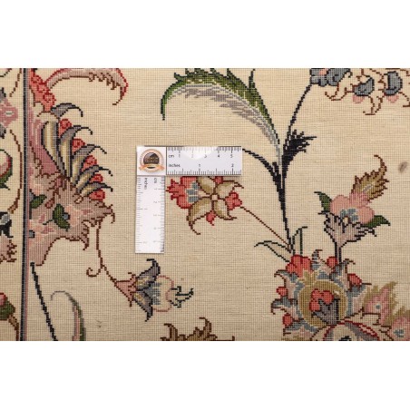 Tappeto Tabriz 50 Raj Persia giallo grigio 202x308
