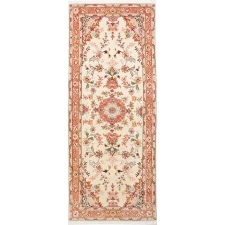 Tappeto Tabriz 50 Raj Persia giallo arancione 77x207