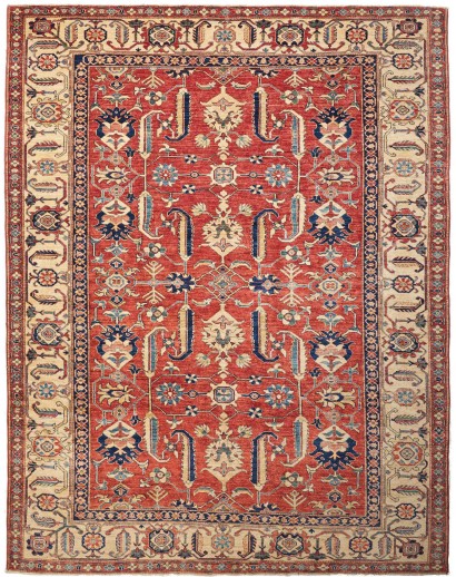 Tappeto Kazak Fine Pakistan rosso grigio 248x322