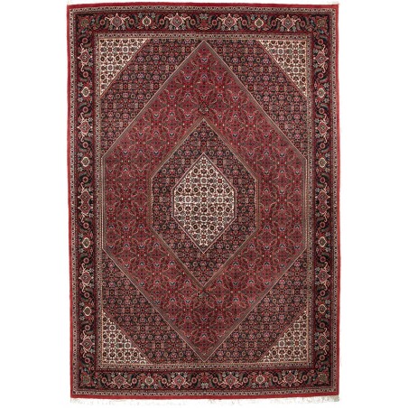 Tappeto Bidjar con seta Persia grigio viola 168x246