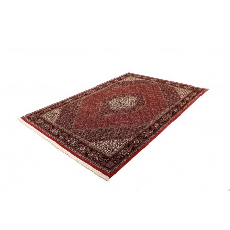 Tappeto Bidjar con seta Persia grigio viola 168x246