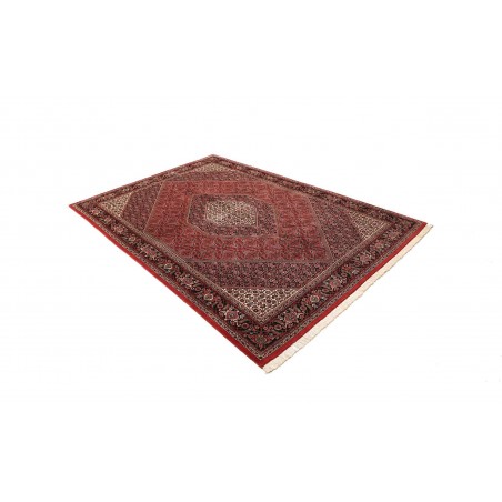 Tappeto Bidjar con seta Persia grigio viola 168x246