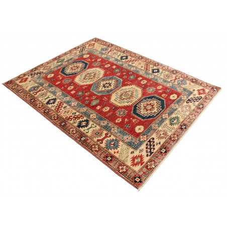 Tappeto Kazak Fine Pakistan rosso grigio 148x191