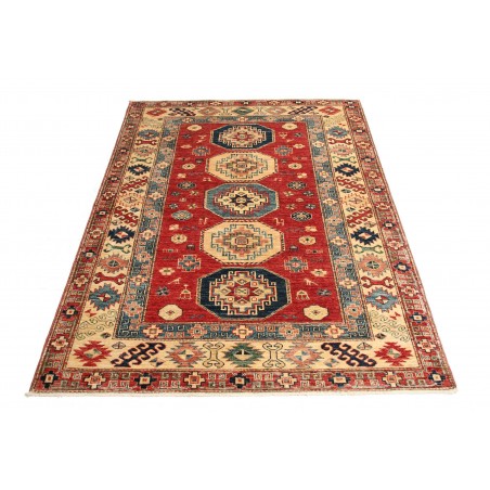 Tappeto Kazak Fine Pakistan rosso grigio 148x191