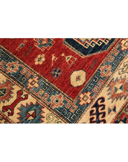 Tappeto Kazak Fine Pakistan rosso grigio 148x191