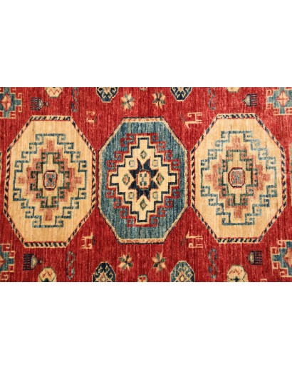 Tappeto Kazak Fine Pakistan rosso grigio 148x191