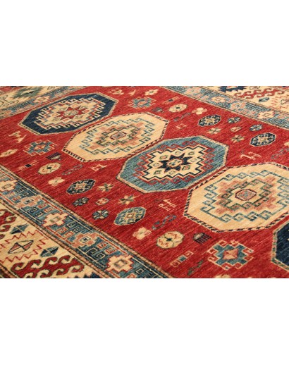 Tappeto Kazak Fine Pakistan rosso grigio 148x191