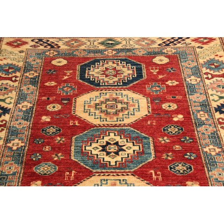 Tappeto Kazak Fine Pakistan rosso grigio 148x191