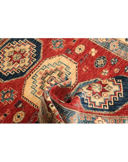 Tappeto Kazak Fine Pakistan rosso grigio 148x191