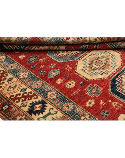 Tappeto Kazak Fine Pakistan rosso grigio 148x191