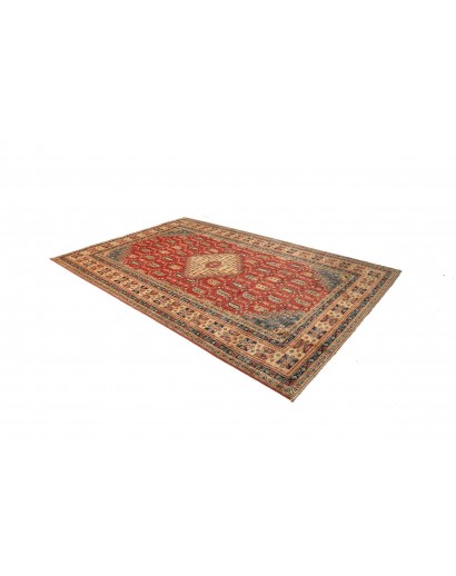 Tappeto Kazak Fine Pakistan marrone grigio 204x308