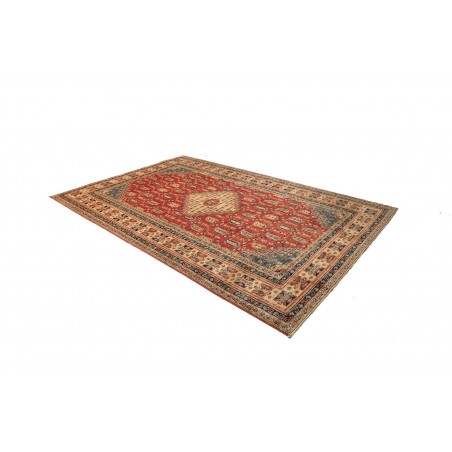 Tappeto Kazak Fine Pakistan marrone grigio 204x308