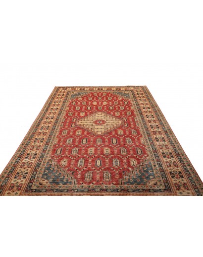 Tappeto Kazak Fine Pakistan marrone grigio 204x308