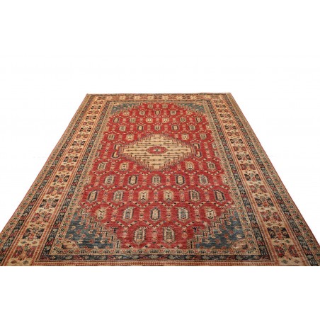 Tappeto Kazak Fine Pakistan marrone grigio 204x308