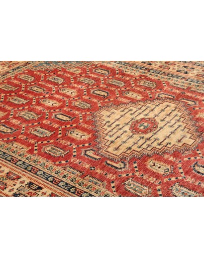 Tappeto Kazak Fine Pakistan marrone grigio 204x308