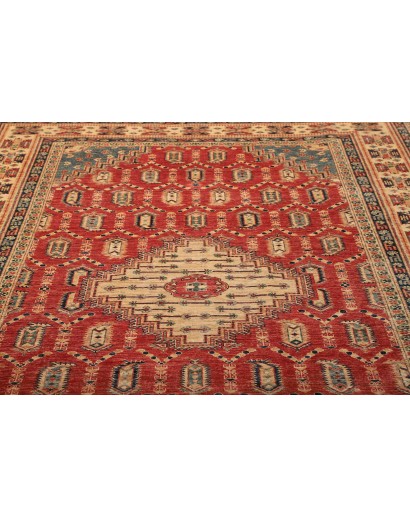 Tappeto Kazak Fine Pakistan marrone grigio 204x308