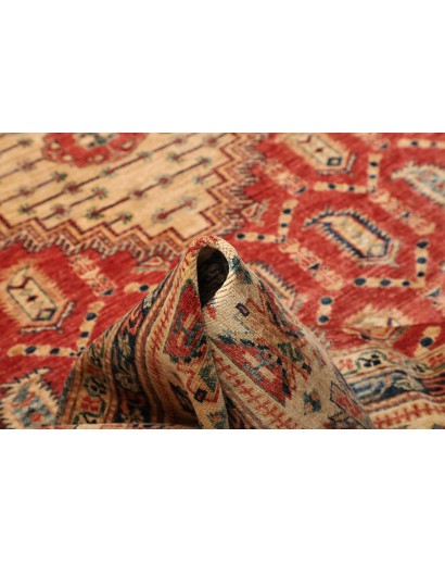 Tappeto Kazak Fine Pakistan marrone grigio 204x308