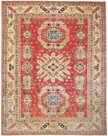 Tappeto Kazak Fine Pakistan marrone grigio 240x314