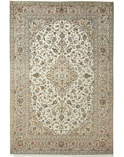Tappeto Kashan Persia beige verde 195x293