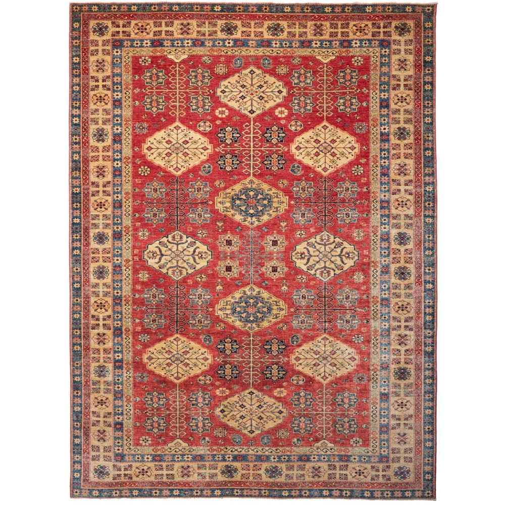 Tappeto Kazak Fine Pakistan rosso marrone 274x374
