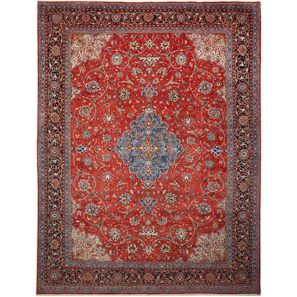 Tappeto Sarough Persia marrone blu 280x365 Tappeto Sarough Persia marrone blu 280x365