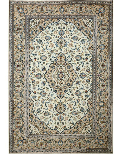 Tappeto Kashan Persia azzurro beige 200x300