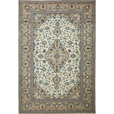 Tappeto Kashan Persia azzurro beige 200x300