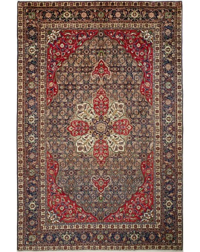 Tappeto Tabriz Persia grigio rosso 200x305