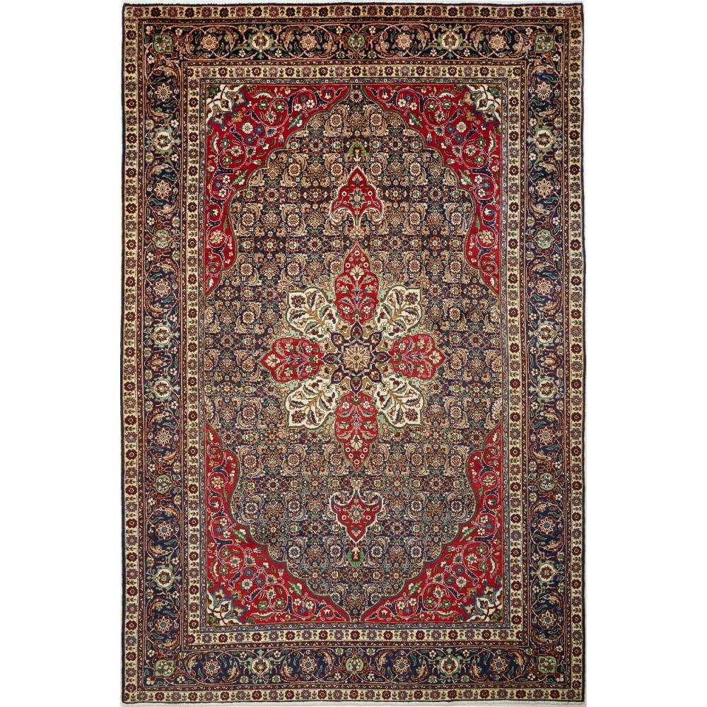 Tappeto Tabriz Persia grigio rosso 200x305 Tappeto Tabriz Persia grigio rosso 200x305